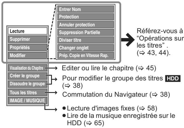 PANASONIC DMR-XW400EFK - Appuyez sur [▲, ▼] pour choisir l'opération à effectuer, puis appuyez sur [OK]. - 1