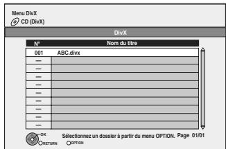 PANASONIC DMR-XW400EFK - Appuyez sur [▲, ▼] pour sélectionner "Lecture Vidéo (DivX)" et appuyez sur [OK]. - 1