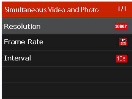 TOSHIBA CAMILEO X SPORTS - Paramètres de vidéo et photo simultanées - 1