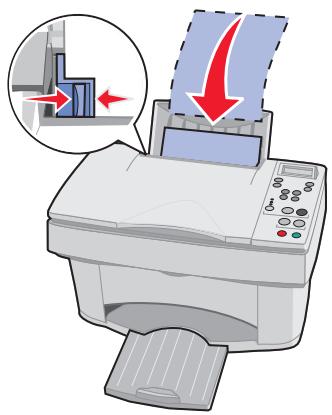 LEXMARK X84-X85 - Chargez du papier à jet d'encre ordinaire et ajustez le guide papier. - 1