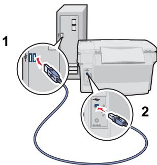 LEXMARK X84-X85 - Attendez de recevoir un message du CD vous invitant à connecter le cable USB. - 1