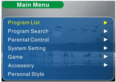 SCOTT DPXI-790TV - Menu principal - listes des chaînes - 1