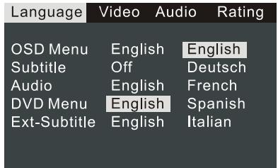 SCOTT DPXI-790TV - Menu DVD - 1