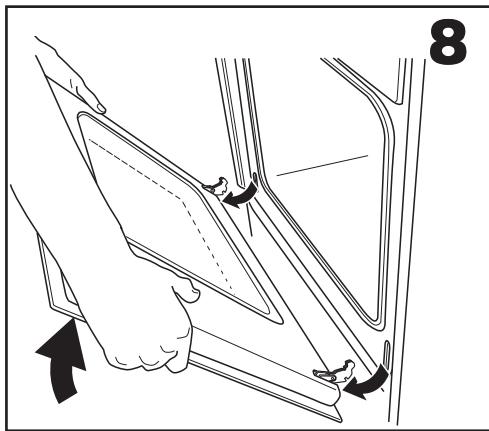FAURE FYB 491 NC - Décrocher la porte du four - 3