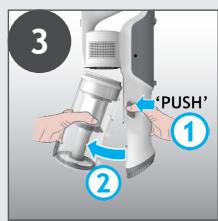 HOOVER HF1P10HX - PRAZNJENJE POSODE ZA PRAH - 11