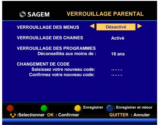 SAGEM ISD 75 - Verrouillage parental - 1