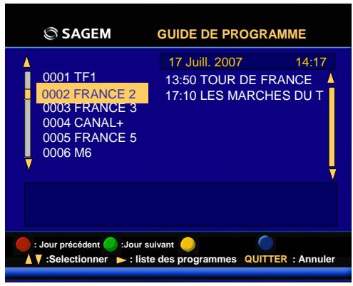 SAGEM ISD 75 - Guide électronique des programmes - 1