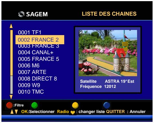 SAGEM ISD 75 - Sélectionner une chaîne - 1
