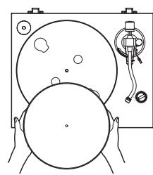 TEAC TN-5B - Placez le tapis de platine en feutre sur le plateau. - 1