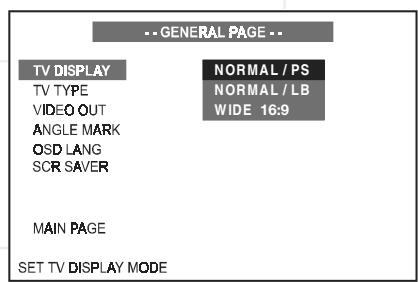 JBL DSC 400 - TV Display Setting - 1