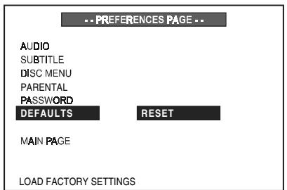 JBL DSC 400 - Returning to the Original Factory Default Settings - 1
