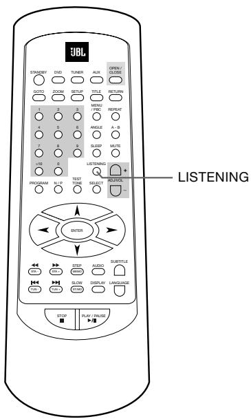 JBL DSC 400 - Selecting Listening Modes - 1
