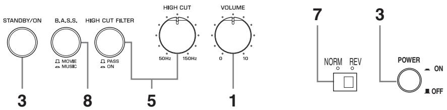 YAMAHA YST-SW225 - REGLAGE DU SUBWOOFER AVANT L'UTILISATION - 1