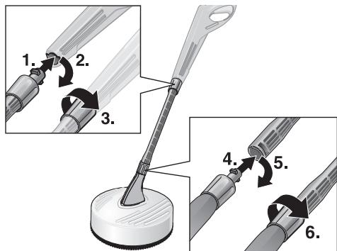 KARCHER K238M - Montage des tubes de rallonge - 1
