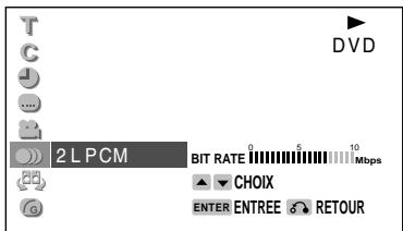 SHARP DVNC70 - Servez-vous de ▲ ou ▼ pour sélectionner le format audio souhaité. - 1