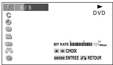 SHARP DVNC70 - Servez-vous des touches numériques (0 à 9) pour composer le numéro du titre jusqu'à quel vous pouvez sauter. - 1
