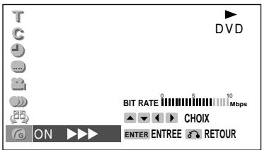 SHARP DVNC70 - Lorsque « on » est sélectionné, servez-vous de « ou - 1