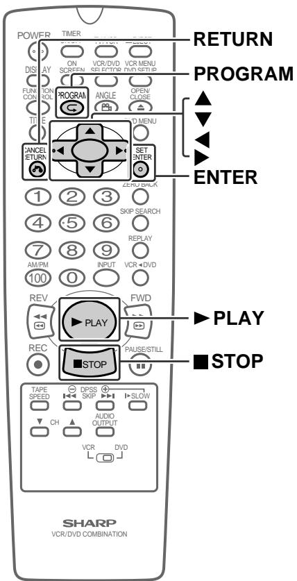 SHARP DVNC70 - Appuyez sur STOP pour arrêter la lecture programmée. - 1