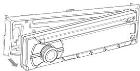 PHILIPS CE135BT - Retrait du panneau avant - 2