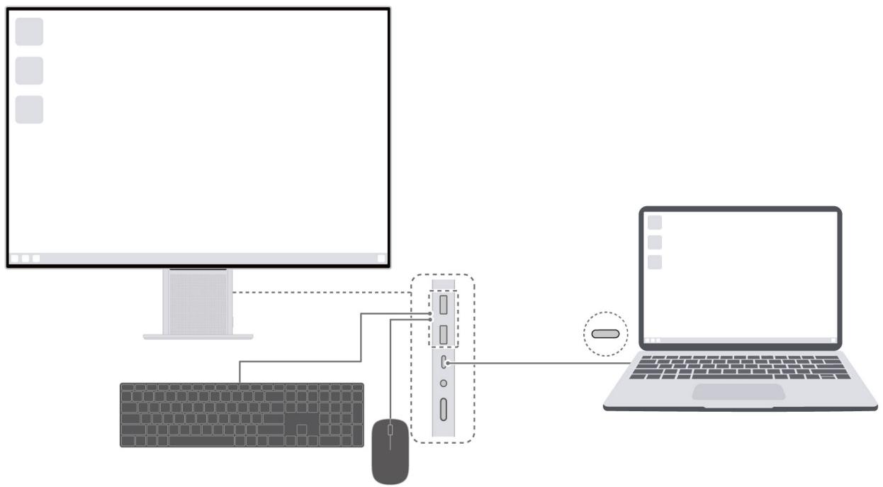 HUAWEI MATEVIEW 28.2HSN-CBA - Connexion par câble USB-C vers USB-C - 1