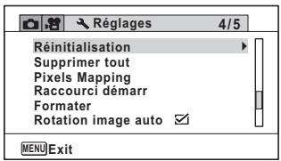 PENTAX OPTIO WG-4 - Menu [réglages] - 4
