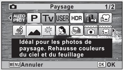 PENTAX OPTIO WG-4 - Appuyez sur le bouton de navigation (). - 2