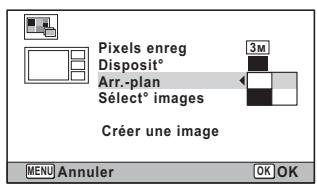 PENTAX OPTIO WG-4 - Utilisez le bouton de navigation (▲▼) pour sélectionner l'arrière-plan. - 1