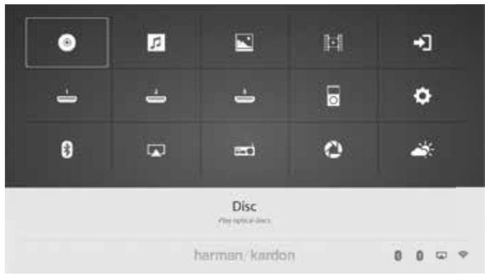 HARMAN-RARDON BDS 385S/230-B2 - Menu principal - 1