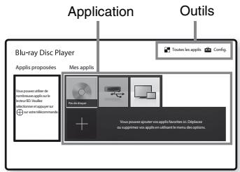 SONY BDPS1700B.EC1 - Affichage de l'écran d'accueil - 1