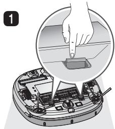 LG VRG6600PG - Sur un message vocal "Retirez les corps étrangers de la brosse sous l'aspirateur robot." - 1