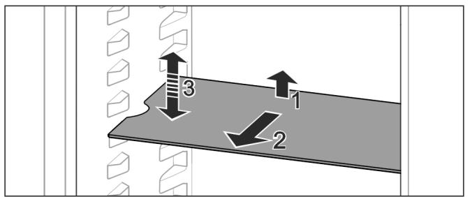 LIEBHERR CND5724-20 - Déplacer/sorting les tablettes de rangement - 1