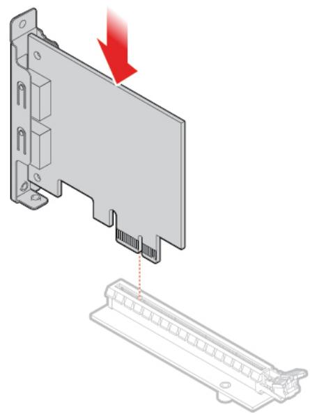 LENOVO M720q - Remplacement de la carte PCI express et de l'adaptateur de carte PCI express - 1