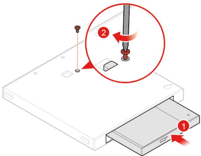 LENOVO M720q - Remplacement du disque optique externe - 2