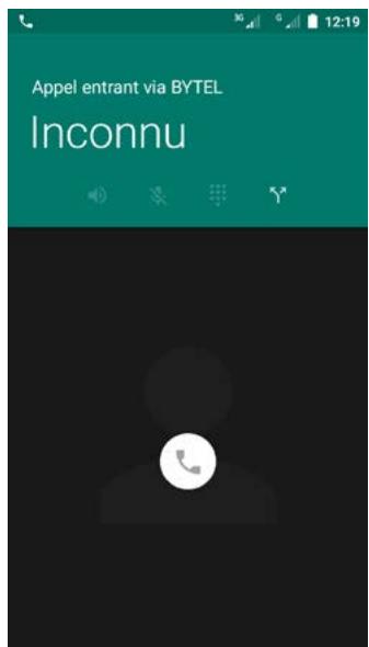 LOGICOM iD_BOT 53 8Gc - Pendant un appel : - 2