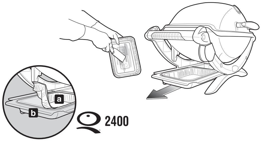 WEBER Q1400TEALBLUE521 - BAC De recuperation et barquette en aluminium jetable - 1