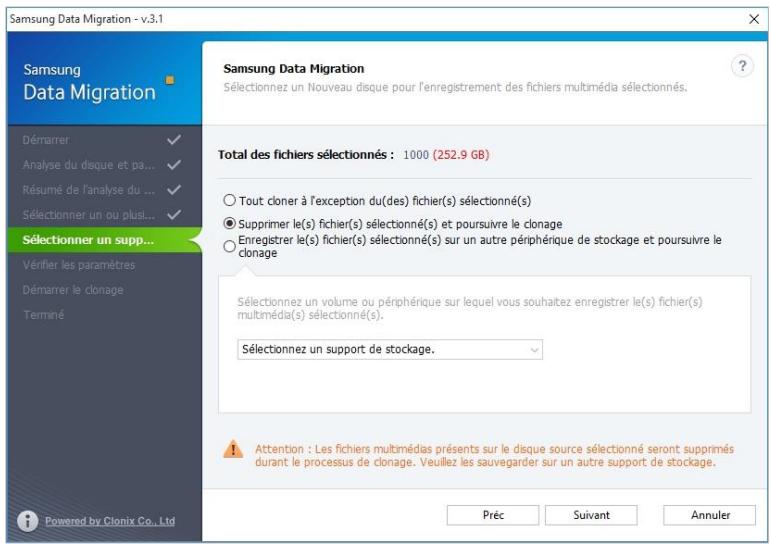 SAMSUNG 860 QVO - Étape 14. cloner après suppression des fichiers sélectionnés - 1