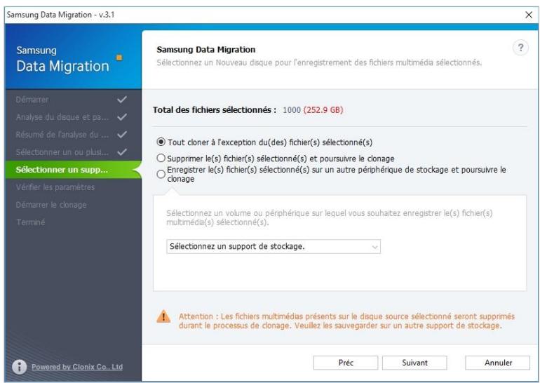 SAMSUNG 860 QVO - Étape 13. tout cloner, à l'exception des fichiers sélectionnés - 1