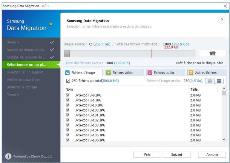 SAMSUNG 860 QVO - Étape 8. définissez un nouveau dossier à analyser pour les fichiers à exclure du processus de clonage - 4