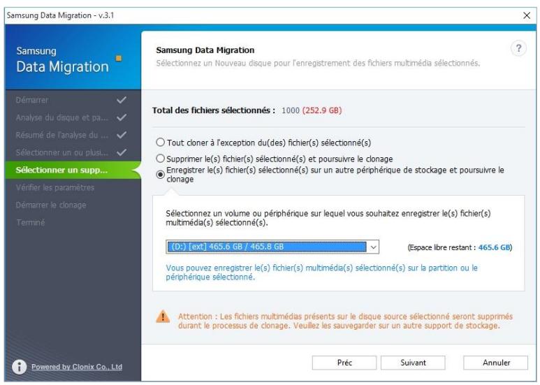 SAMSUNG 860 QVO - Étape 15. cloner après avoir enregistré les fichiers sélectionnés sur un autre périphérique de stockage - 1