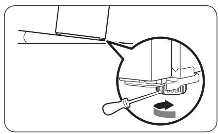 SAMSUNG RLS4T620FSA - Pour ajuster la hauteur cote gauche : - 1