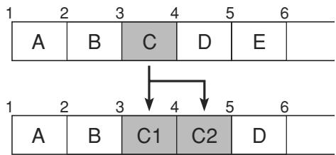 YAMAHA MDX-E300 - Exemple: division de la plage 3 - 1
