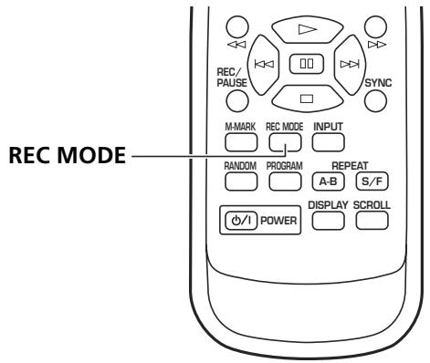 YAMAHA MDX-E300 - Choix du mode d'enregistrement - 1