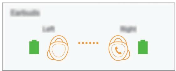 SAMSUNG GEAR iCON X BLEU - Afficher le niveau de la batterie depuis l'appareil mobile connecté - 1