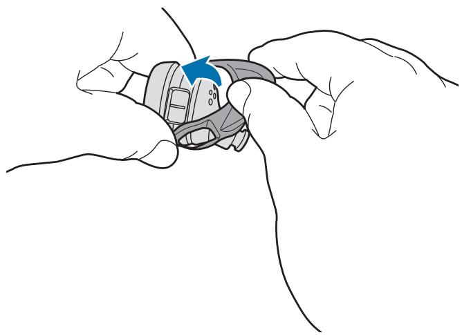 SAMSUNG GEAR iCON X BLEU - Fixer une ailette à la mini-oreillette - 2