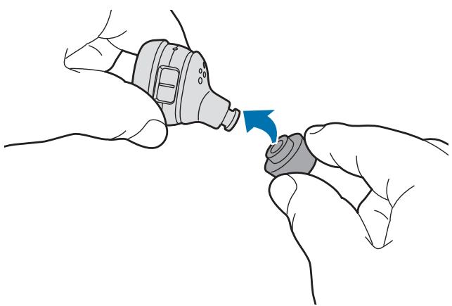 SAMSUNG GEAR iCON X BLEU - Fixer un embout sur la mini-oreillette - 1
