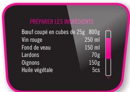 MOULINEX CE859800R - MENU recettes : - 17