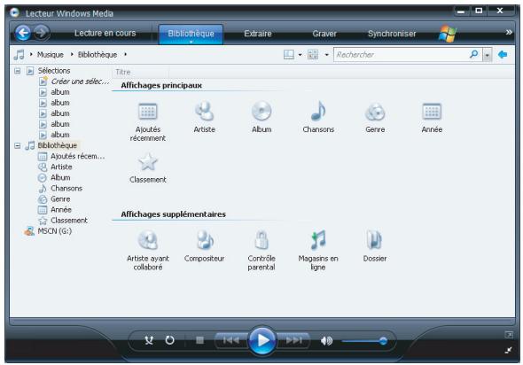 SAGEM MY DUAL RADIO 700 - Lecteur windows media 11 (WMP11): installation et connexion - 3