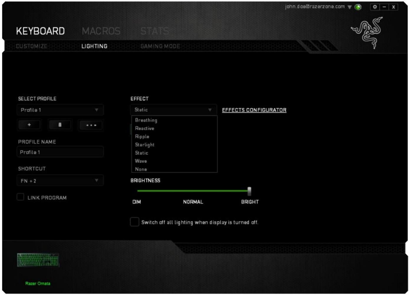 RAZER ORNATA - Note: LED indicators are not customizable. - 1