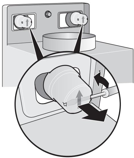 GAGGENAU AW 220-120 INOX - Démontage des capuchons de sécurisation - 1