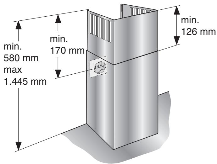 GAGGENAU AW 220-120 INOX - Cotes de l'appareil (recyclage de l'air) - 1
